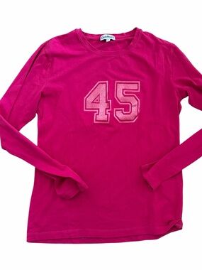 Club Med Pink Long-Sleeve Number Tee - 45 Caravelle XL (fits M-L)